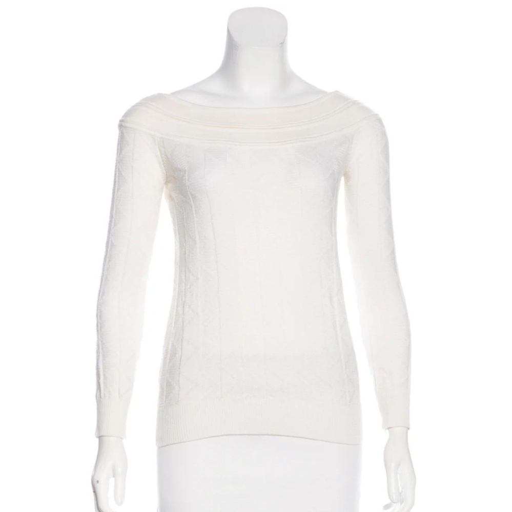 Missoni Ivory Scoop Neck Top Sweater size  S